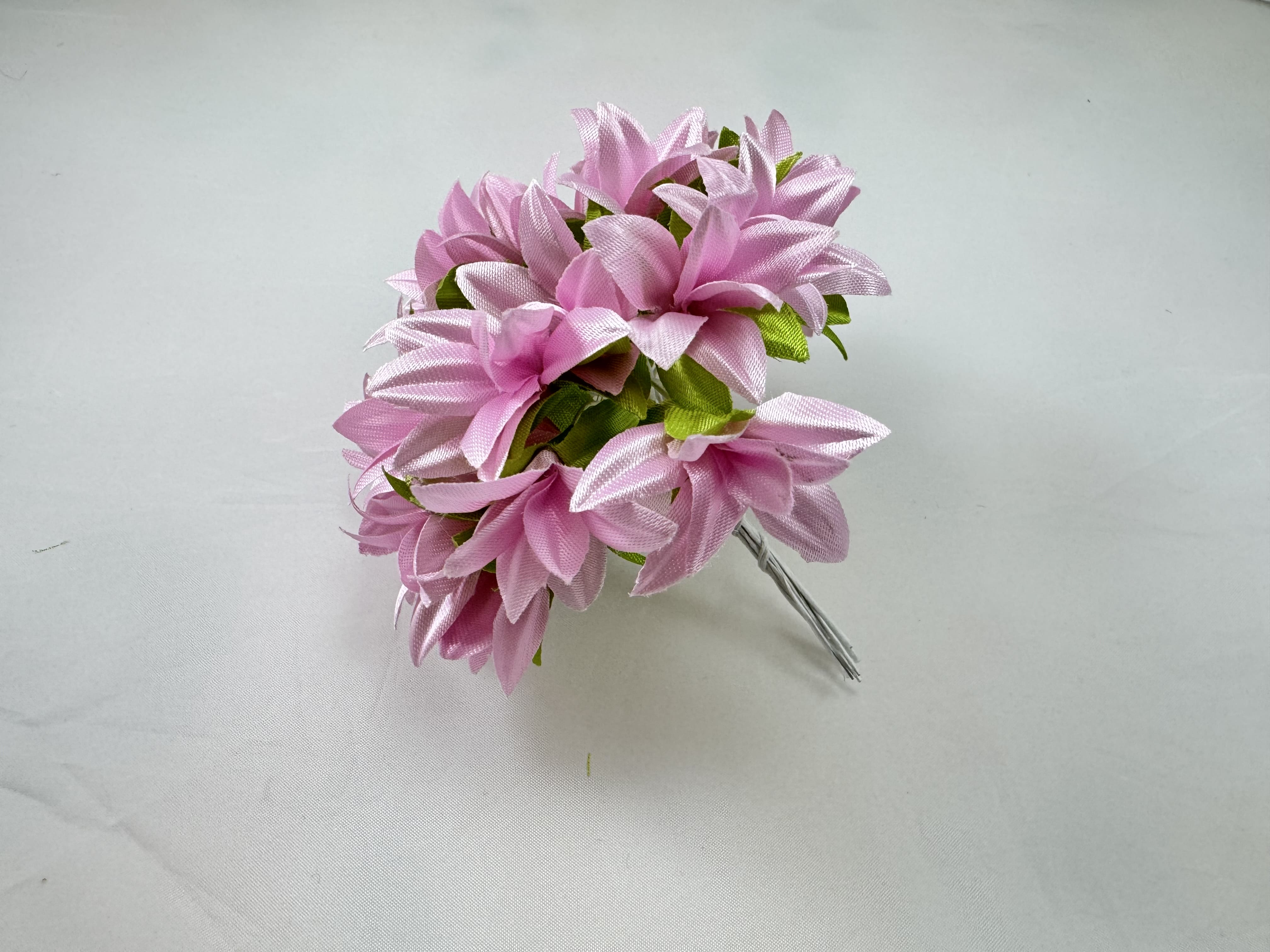 Рожеві штучні квіти для рукоділля, 20 шт