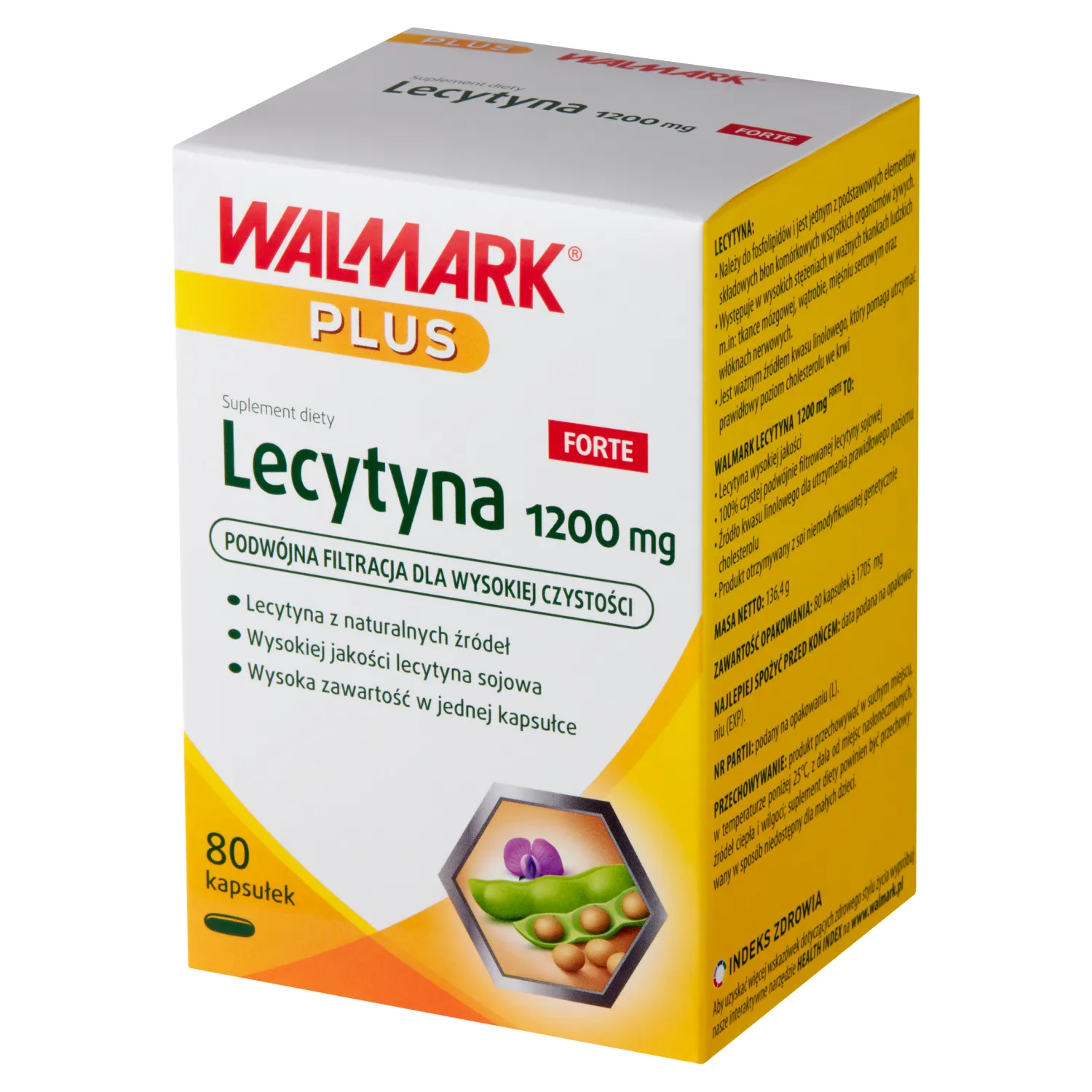 Walmark Plus Лецитин 1200 мг Forte - 80 капсул