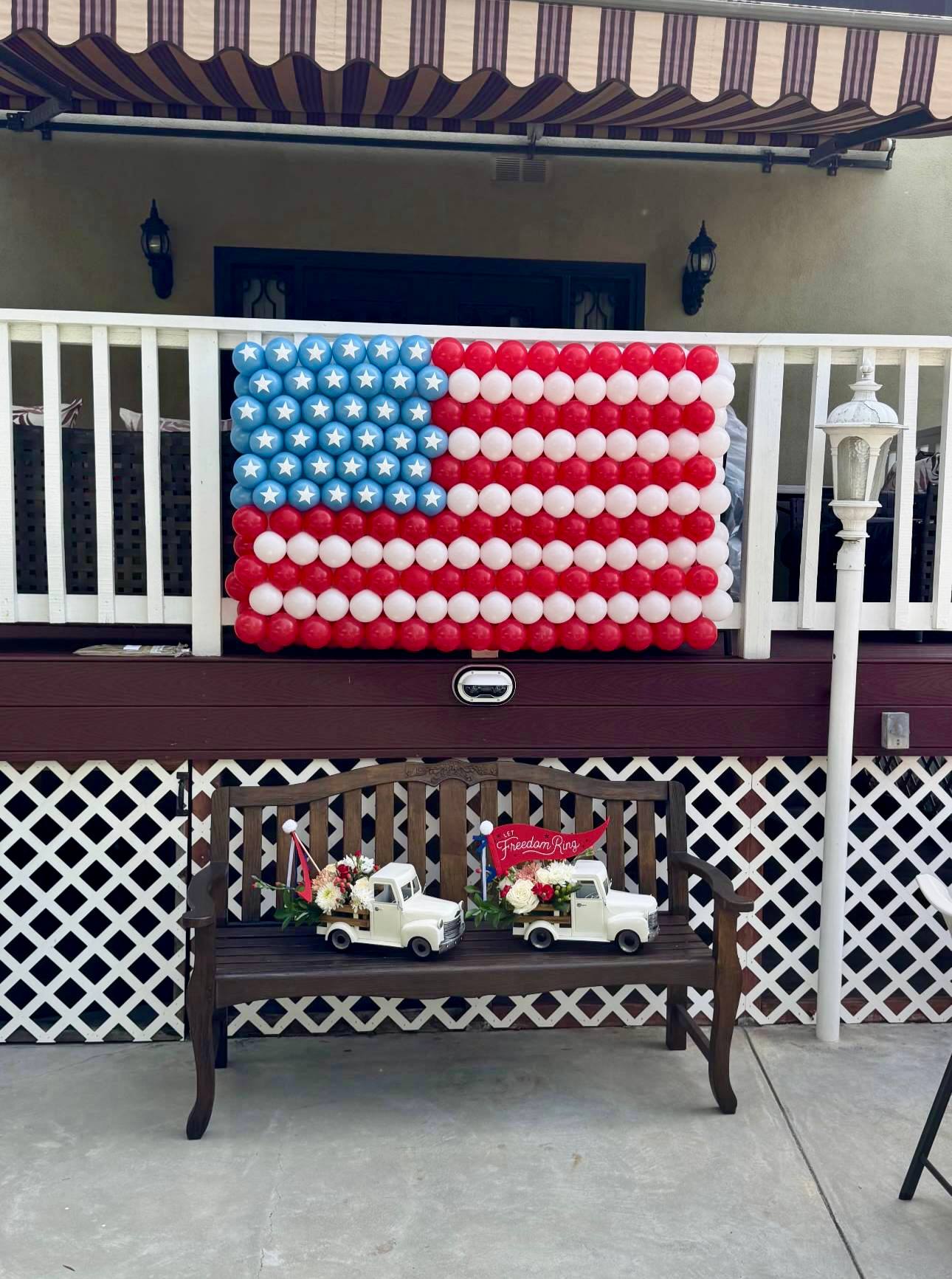 American Flag Balloon Display