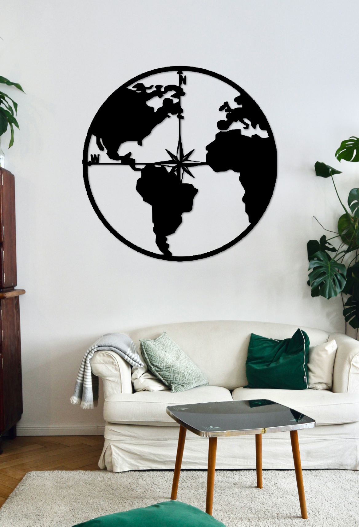 Металева мапа світу "Atlas Voyage"