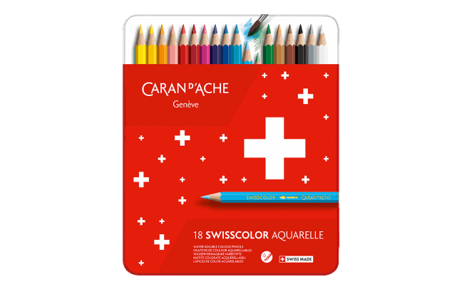 Коробка з 18 акварельних фарб SWISSCOLOR