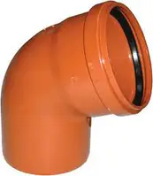 Коліно зовнішня каналізація Wavin Ø250 (15°; 30°; 45°; 90°)