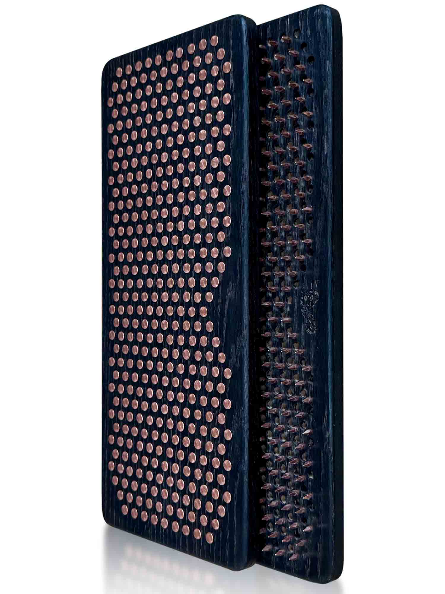 Доска Садху «Midnight Copper», Медные Гвозди + Морёный Дуб, 10 мм, Чёрный