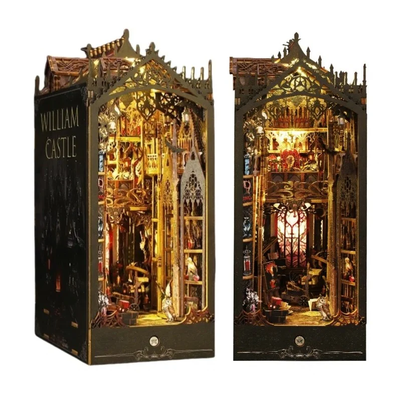 Букнук William Castle DIY Book Nook Kit  Книжковий куточок в стилі Готичного Замку 3D пазли Дерев'яний конструктор