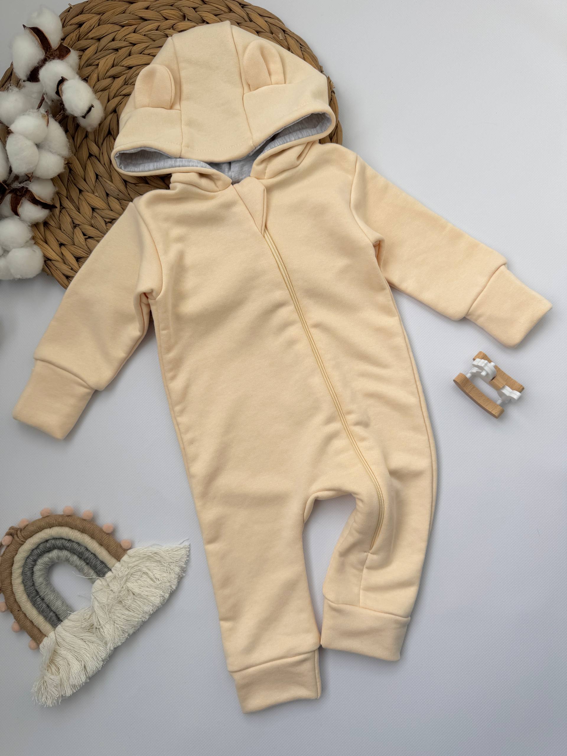 Комбінезон з відкритими ніжками для немовляти (двонитка петля, розмір 68, 74)
