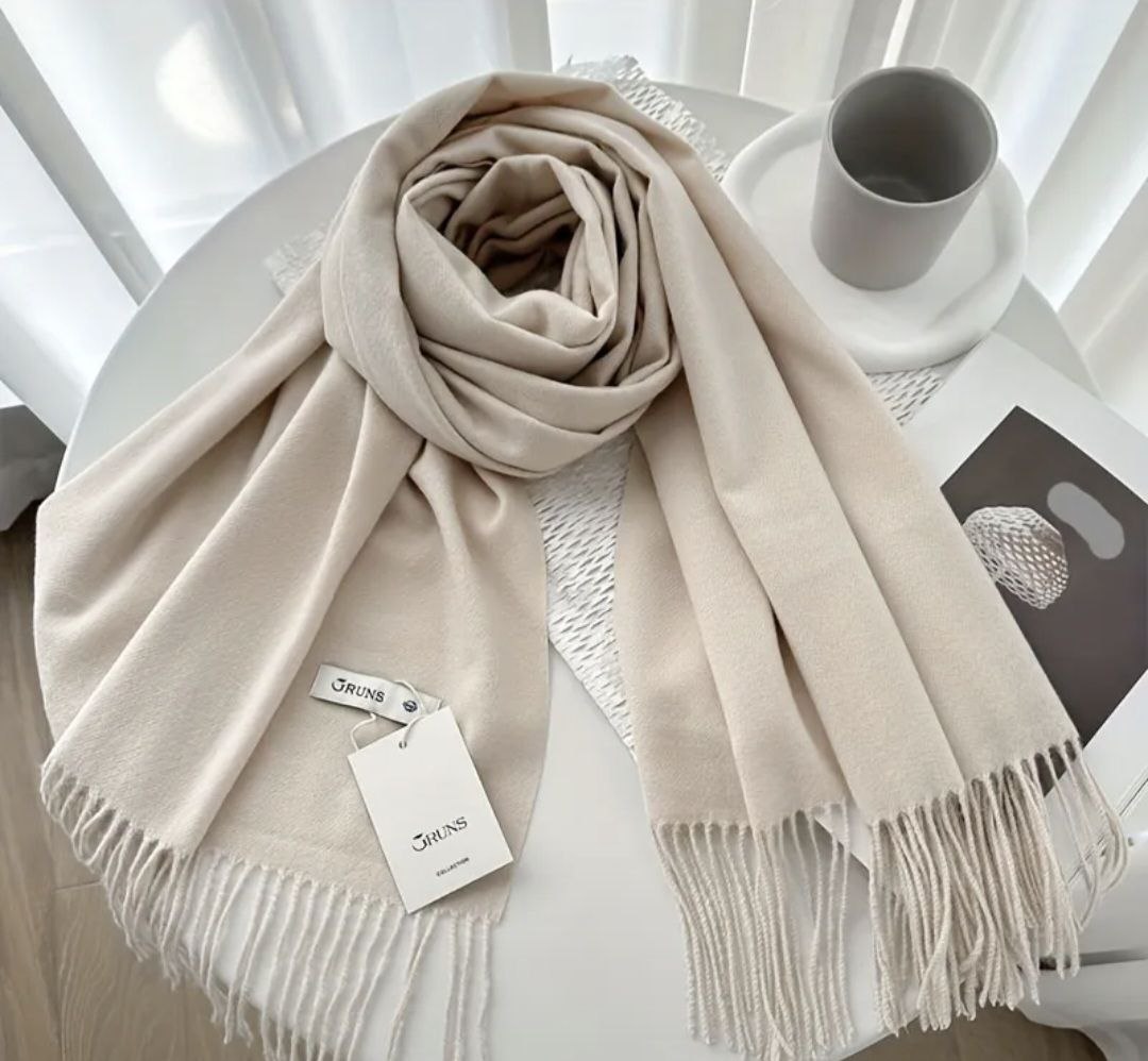 Палантин кашемір бежевий