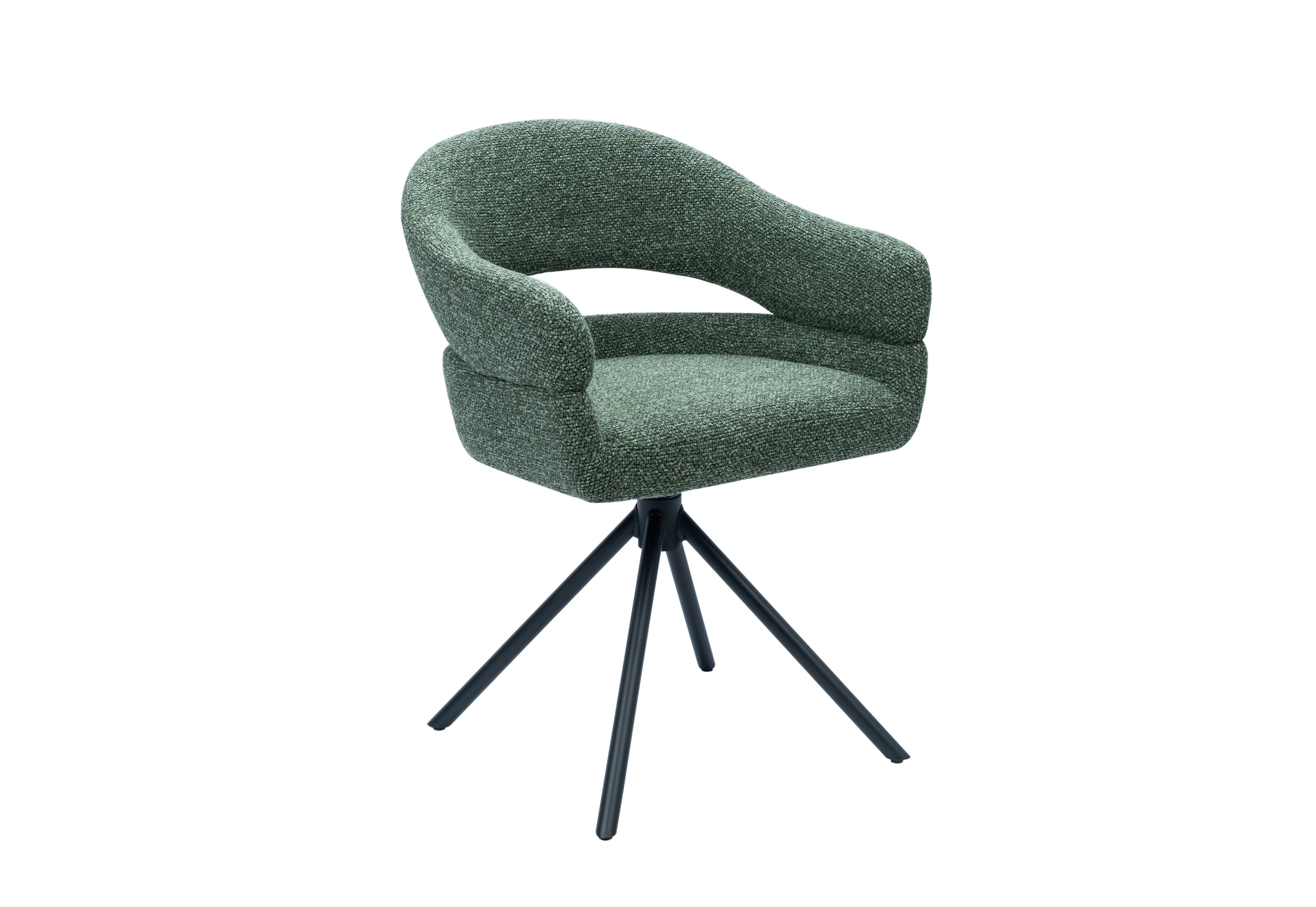 Стілець поворотний R-180 зелений мох + чорний