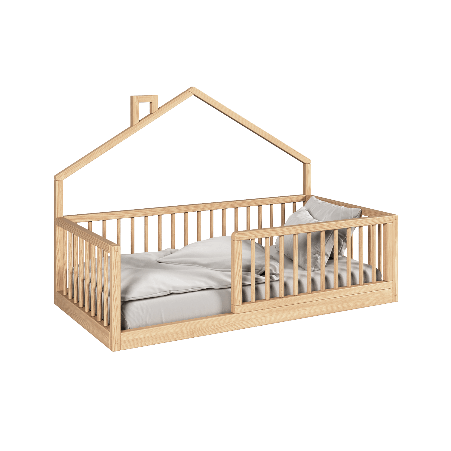 Ліжко Mini house | прутики | підлогове