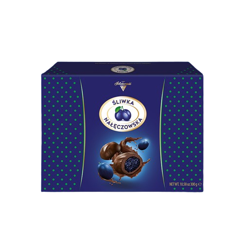 🇵🇱 "SOLIDARNOSC" Bombones ciruelas confitadas en chocolate, 300 g.
