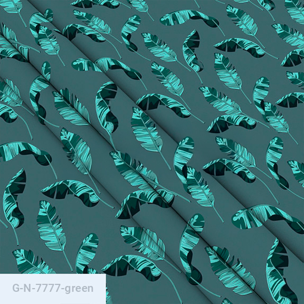 Тканина Голд Euro - Листя на зеленому