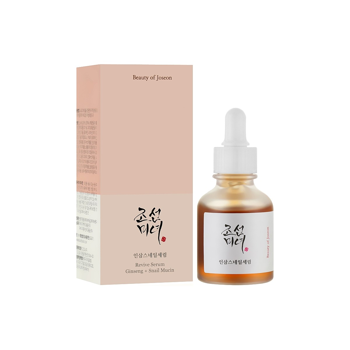 Відновлююча сироватка для обличчя з женьшенем і муцином Beauty Of Joseon Revive Serum: Ginseng+Snail Mucin 30 мл