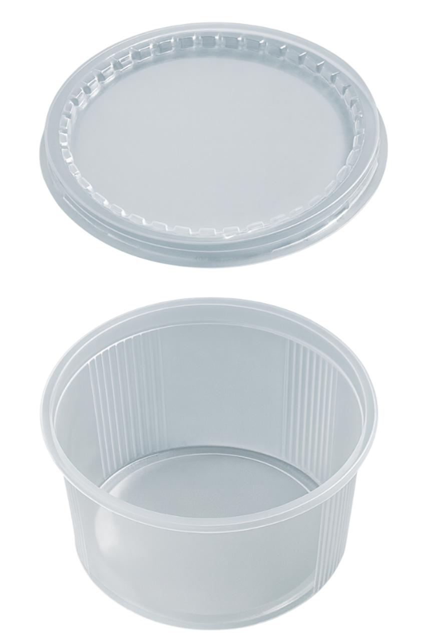 Упаковка універсальна прозора з коришкою, 350 мл, 110×90×58 мм, 1000 шт