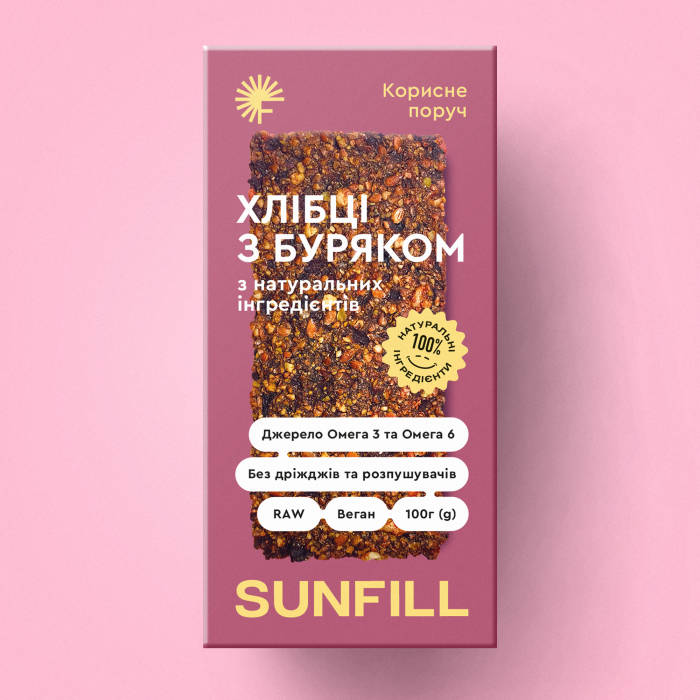 Хлібці з буряком - Sunfill, 100 г