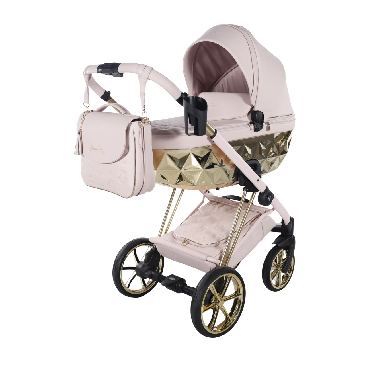 Універсальна коляска 2 в 1 Junama Cubby Premium Pink 01 