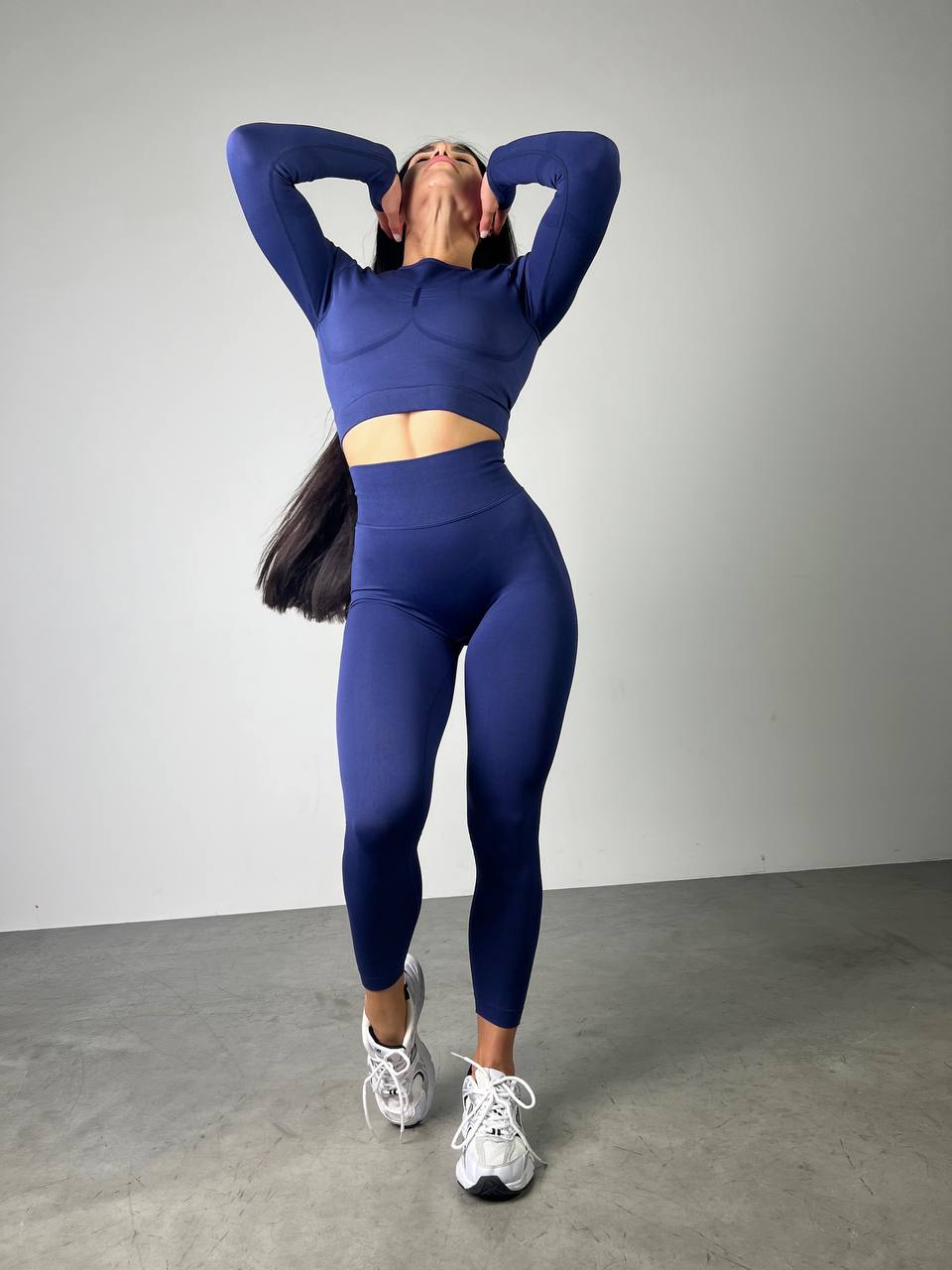 Жіночий фітнес костюм Верона в синьому кольорі