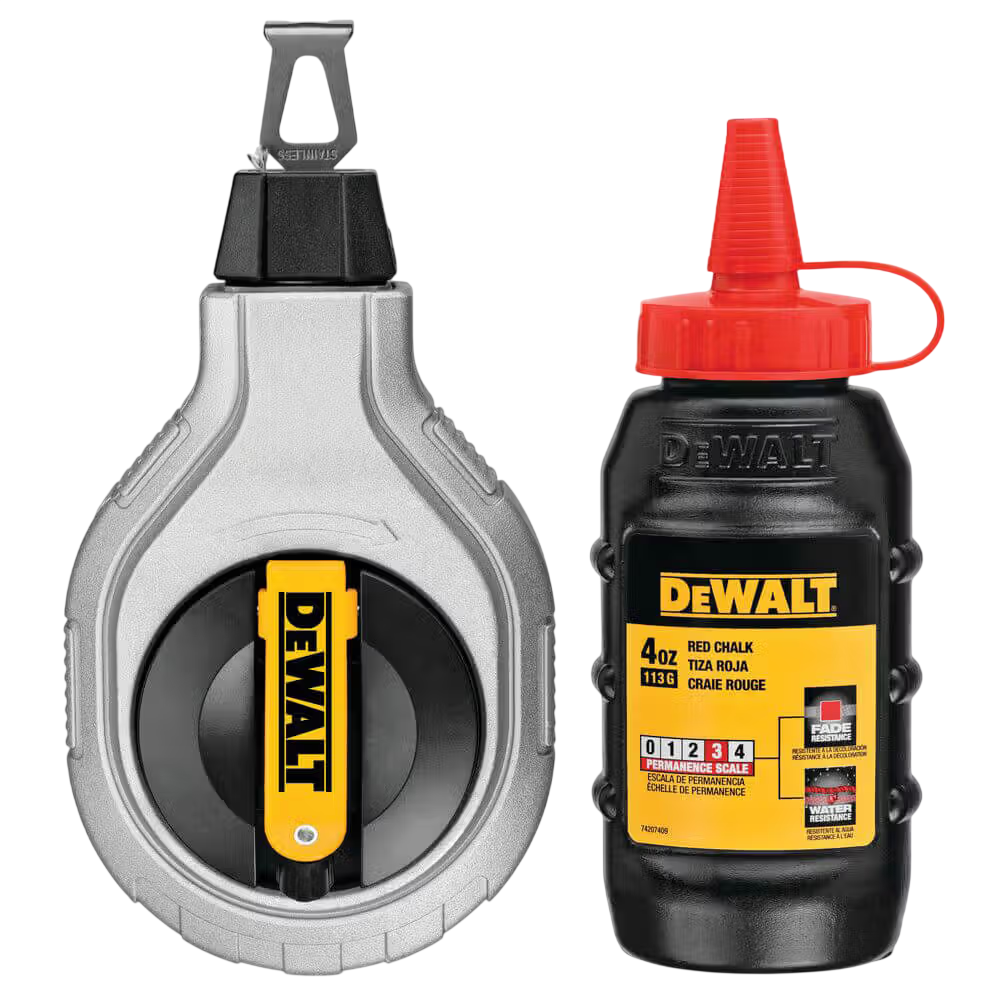 Шнур розмічальний довжиною 30 м в комплекті з крейдяним порошком DeWALT DWHT47408-0