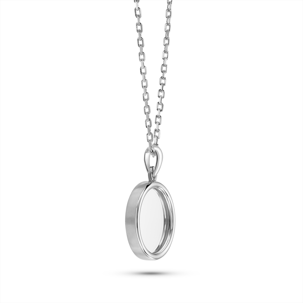 Кулон срібний VEIL "Грань" з дзеркалом родій