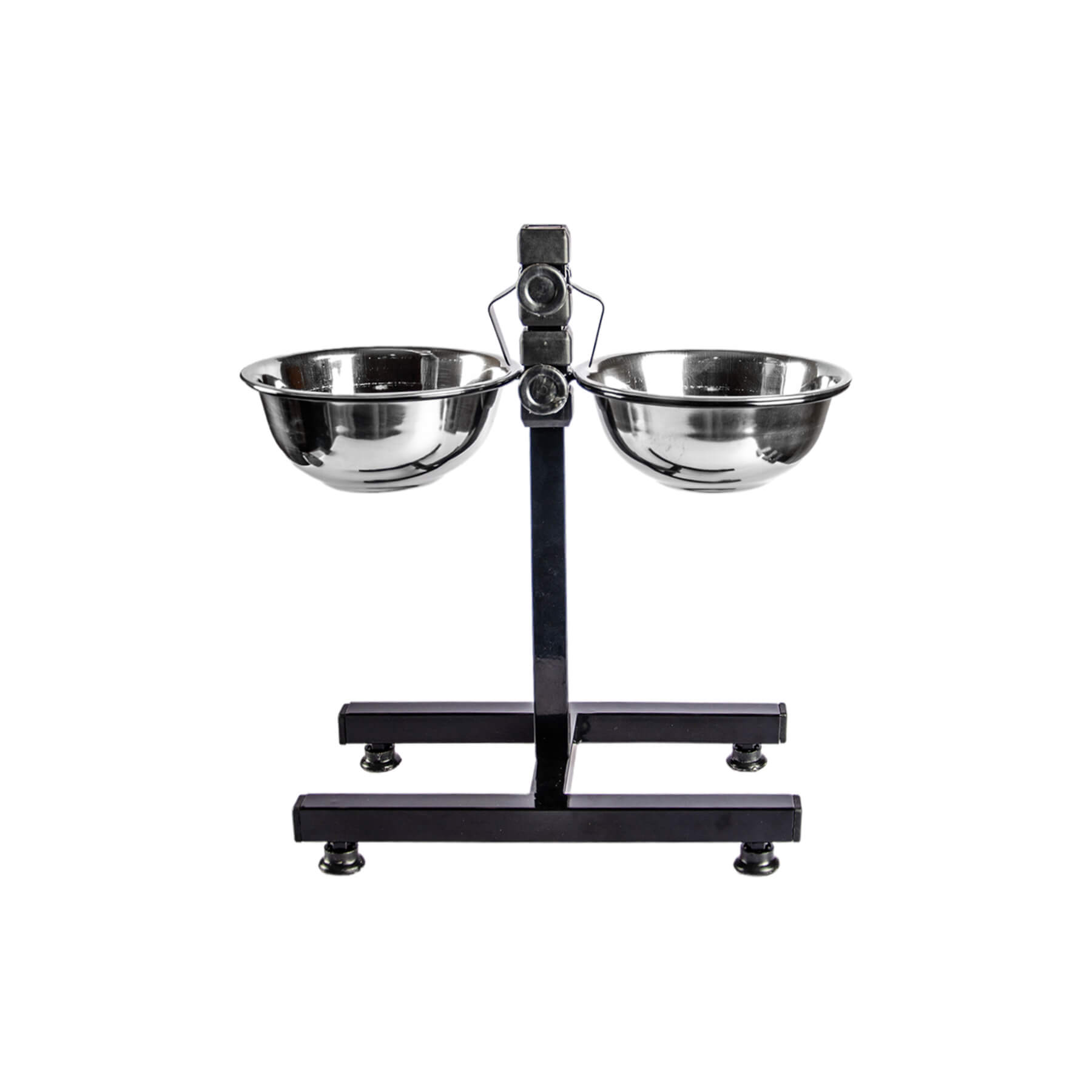 Підставка для собак 30см з мисками на 0,6л (метал/нерж.)