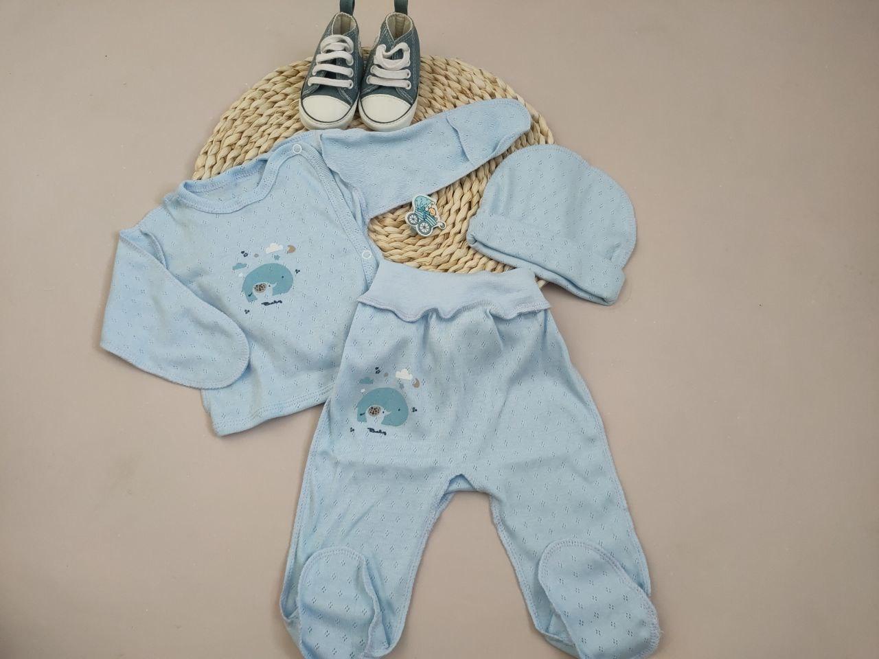 Комплект для новонародженого: розпашонка + повзунки + шапочка