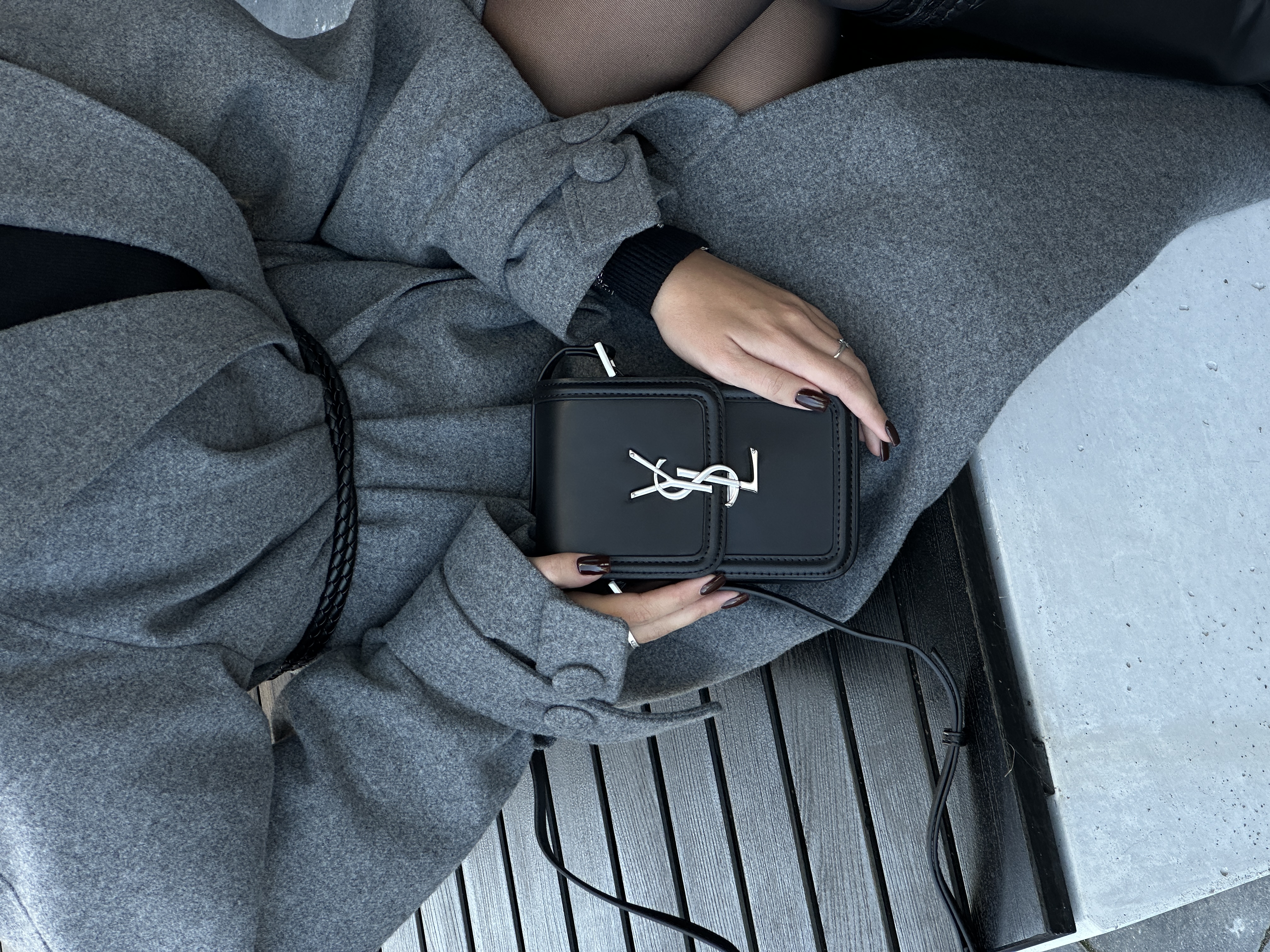 Yves Saint Laurent Mini Solferino Satchel Bag in Calf Leather
