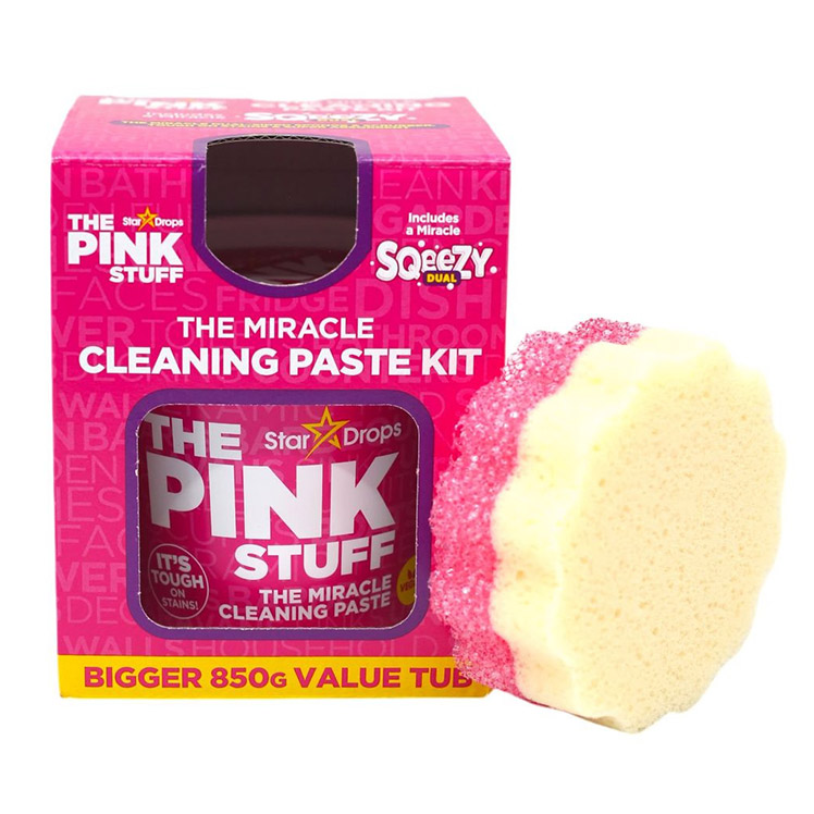 Універсальна паста + губка-скребок The Pink Stuff Cleaning Paste Kit Sqeezy 850g