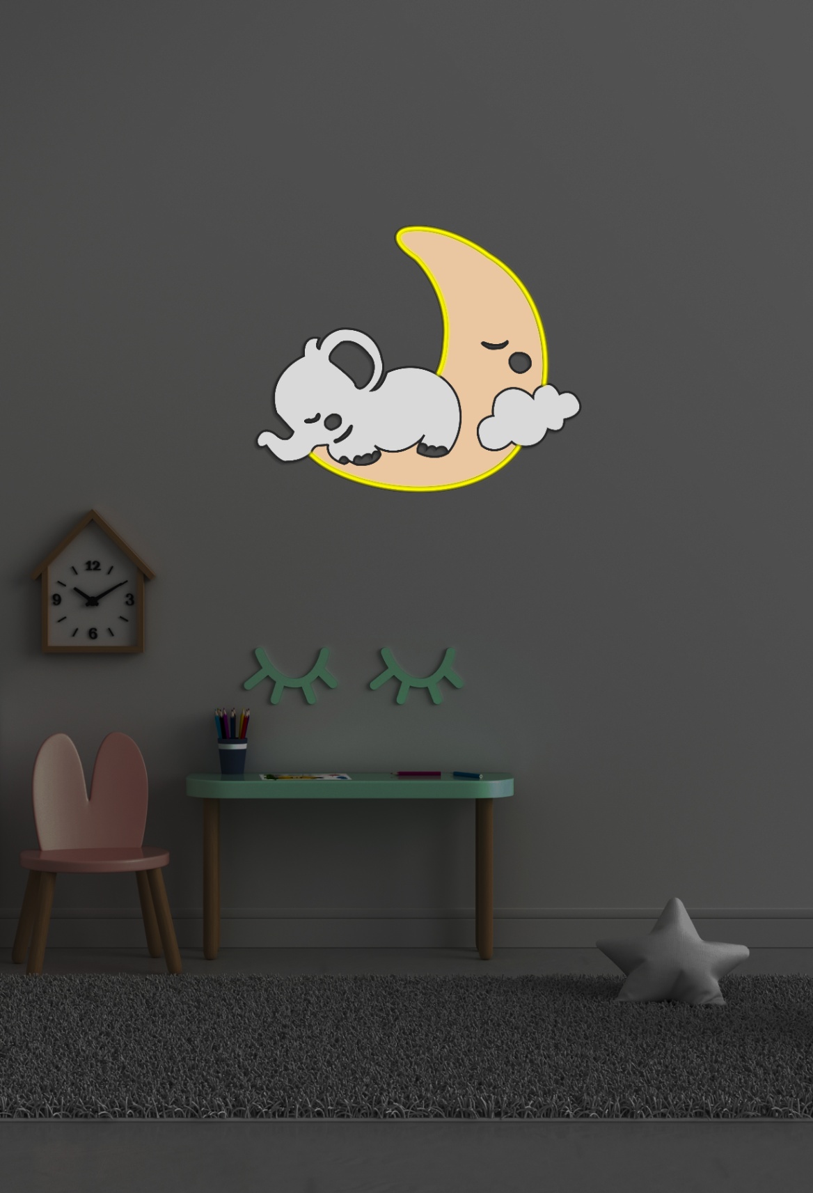 Нічник «Спляче Слоненя на Місяці»