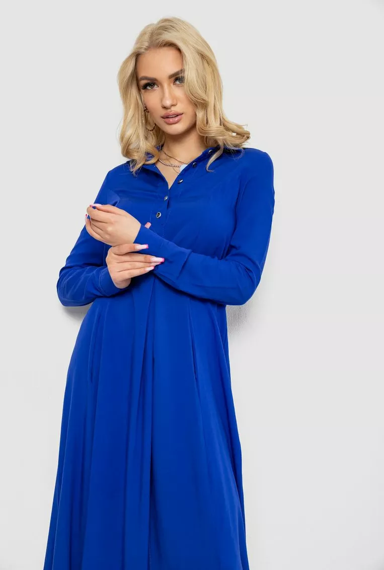 Сукня однотонна, колір електрик