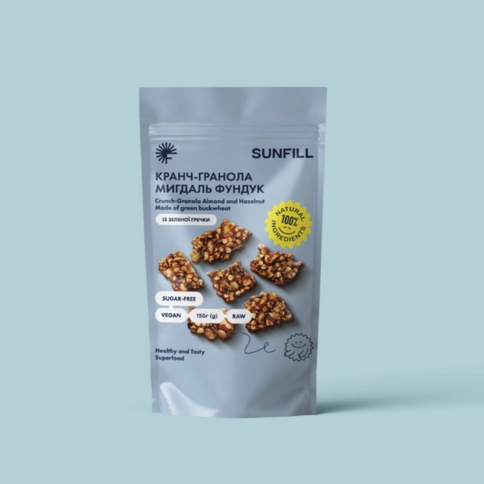 Гранольне печиво-кранч «Мигдаль і фундук» – Sunfill, 150 г