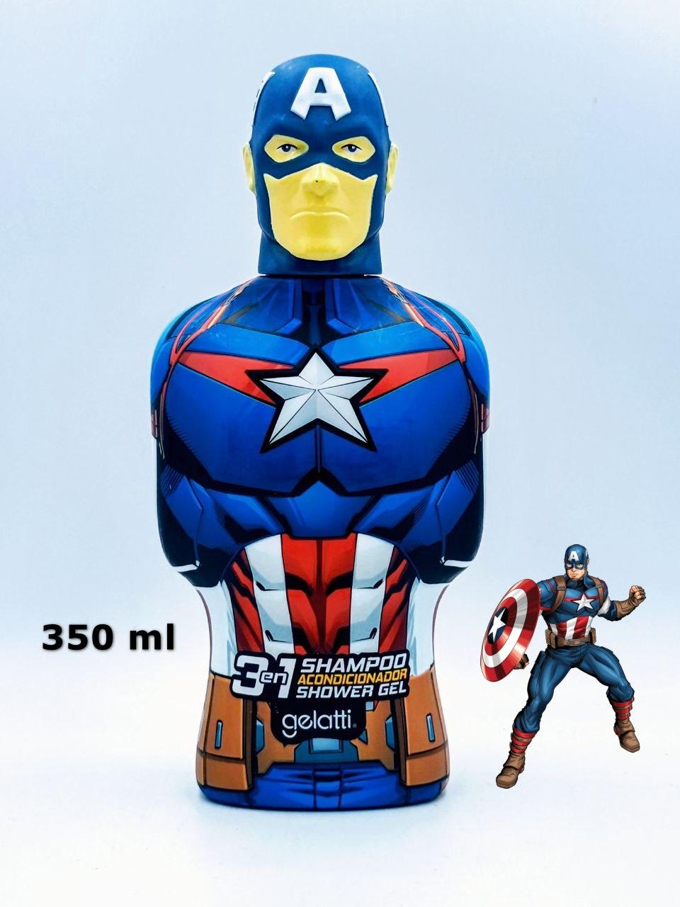 Шампунь гель для душу Marvel Avengers Captain America. Марвел месники Капітан Америка . 3ві1. 350мл