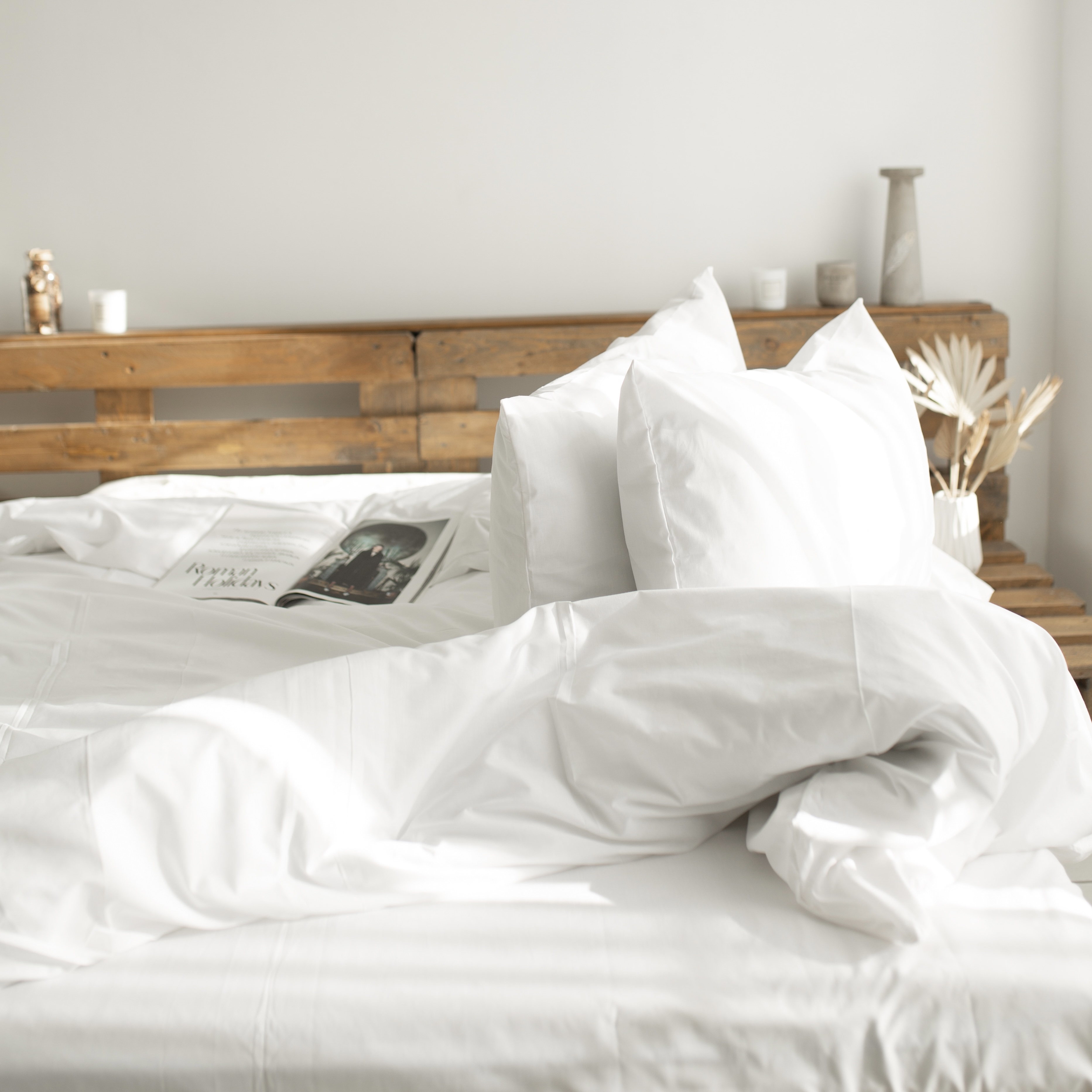 Постільний комплект Сатин Білий