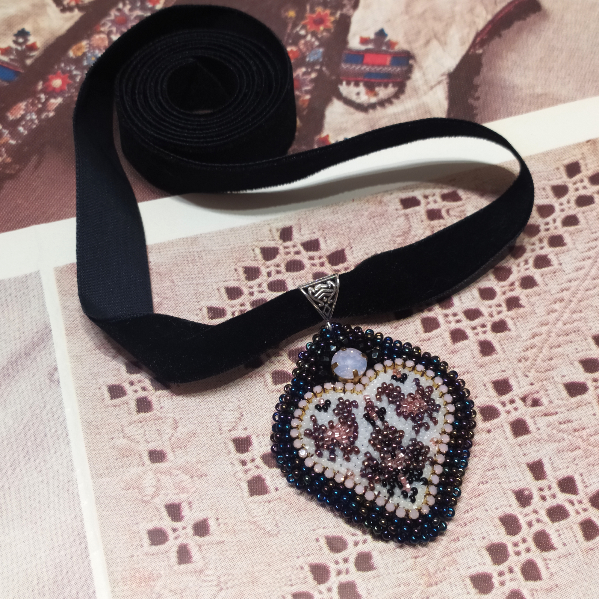 Кулон «Співоче серце» фіолетовий