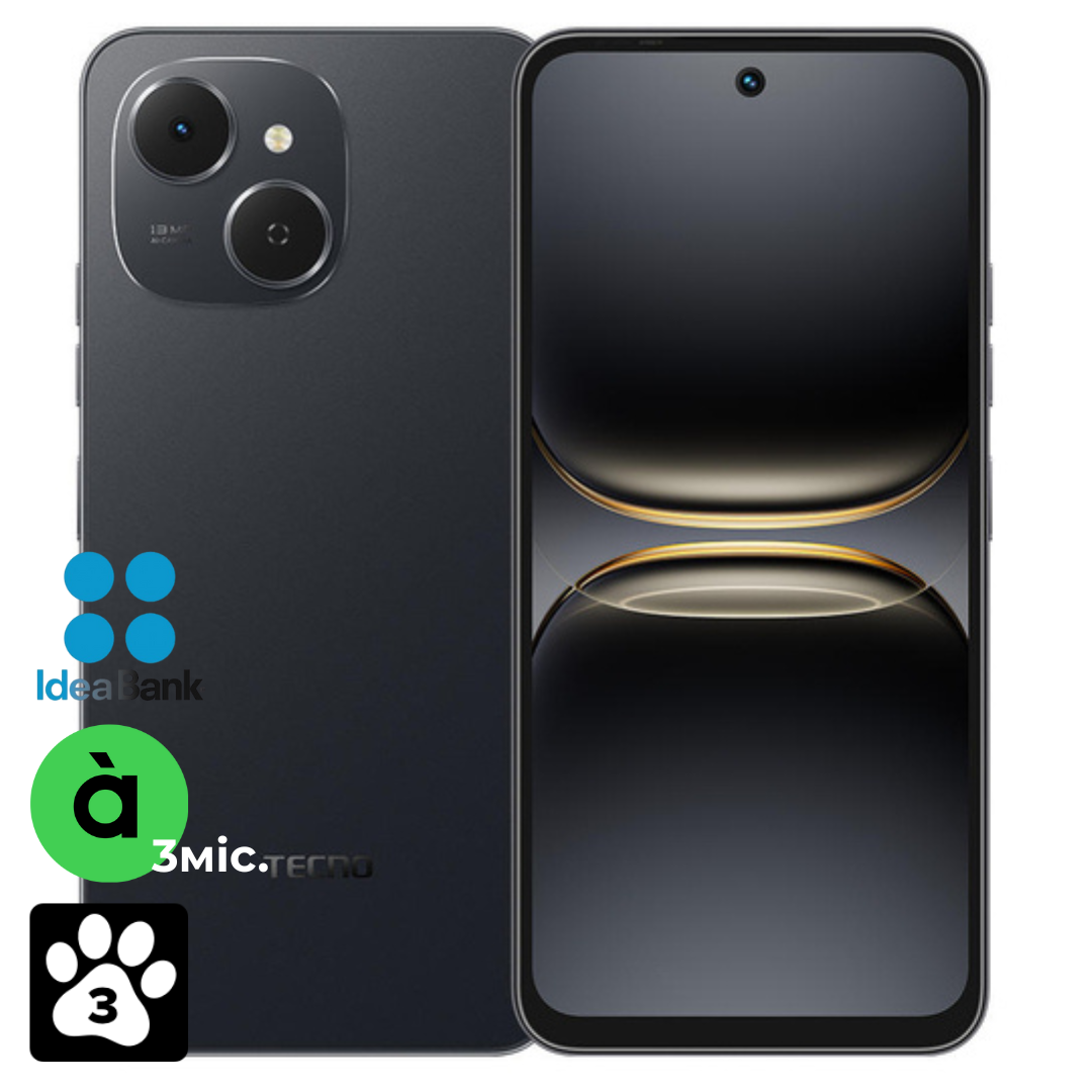 Смартфон Tecno Spark 40C (KM4k) 4/128GB Ink Black (4894947092459)