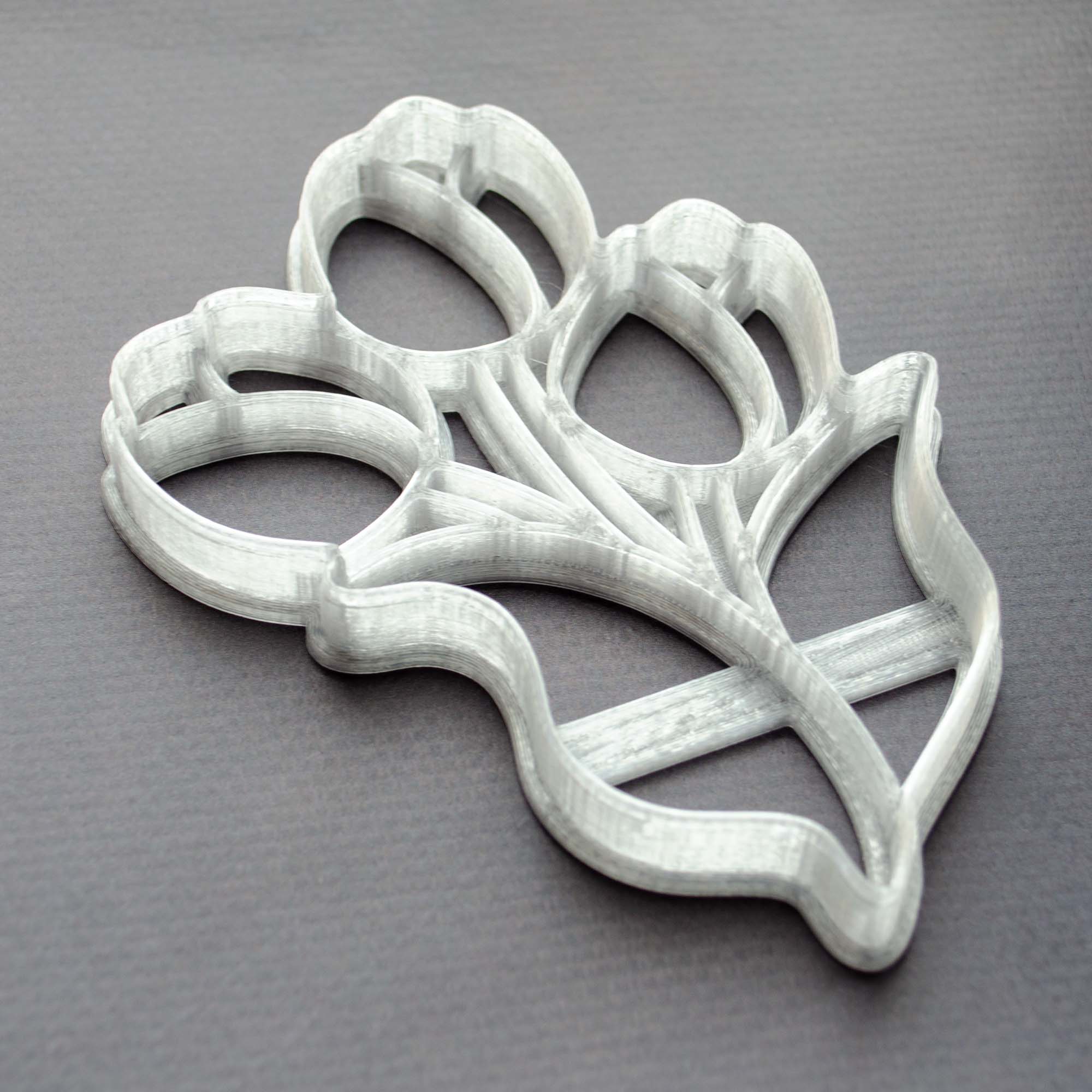 Пластикова вирубка (форма, каттер) для пряників і печива Тюльпан-2, 11х8 см