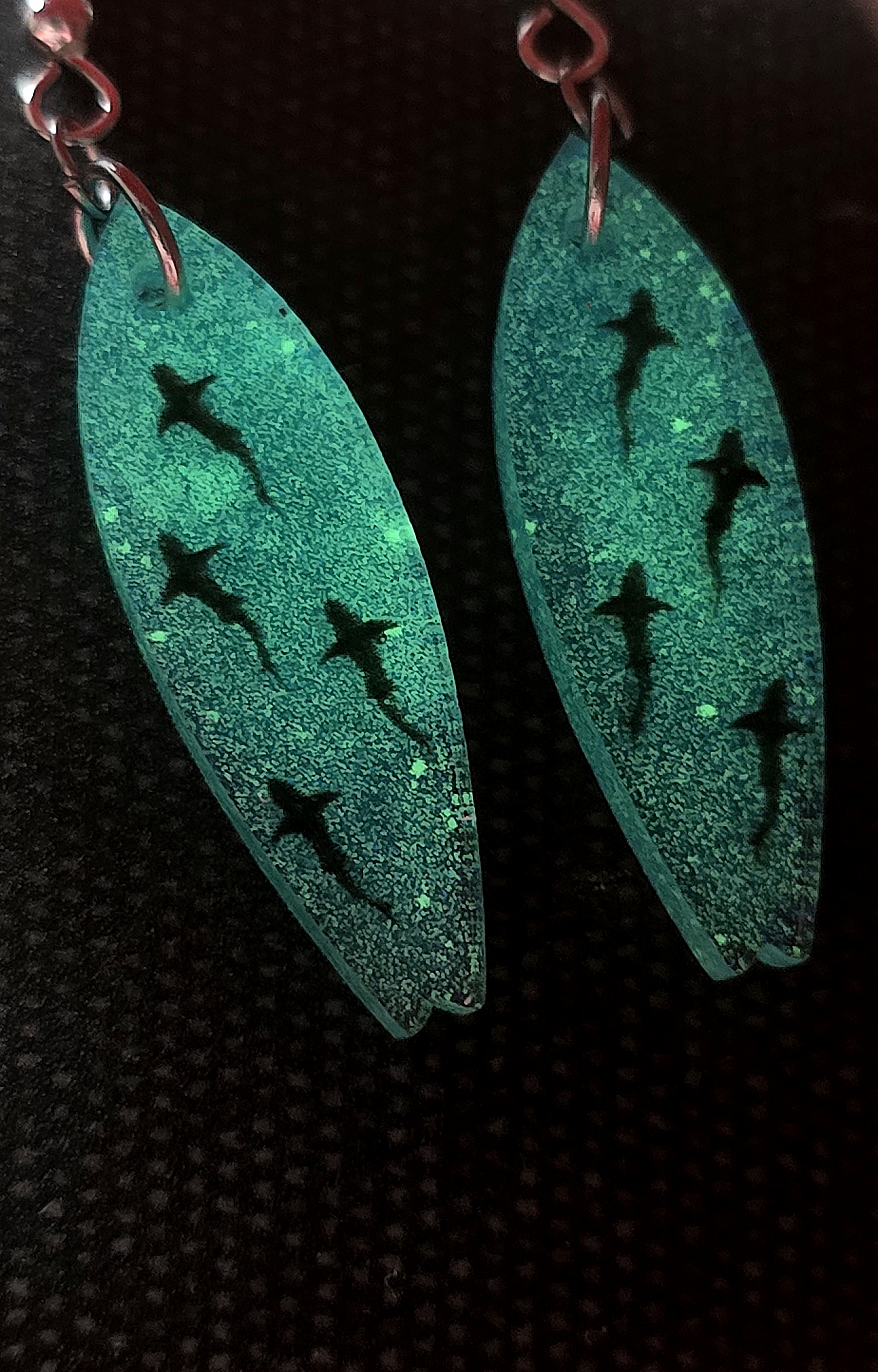 Bioluminescent Shark Earrings