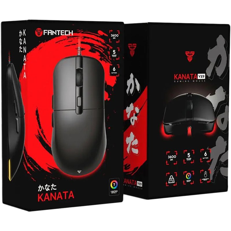 Миша USB Fantech VX9 Kanata RGB 3600dpi Black