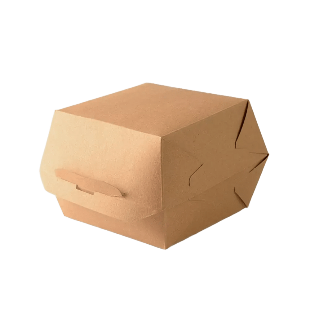 Упаковка для бургера Крафт ламінована 145х145х100 мм, упаковка 50 шт, 012300126