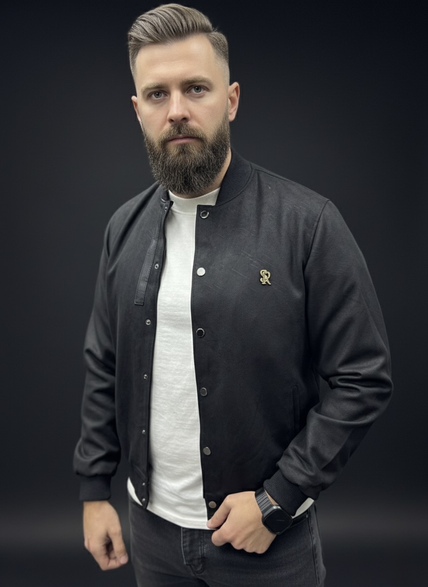 Ексклюзивна демісезонна чоловіча куртка black : стильний чорний бомбер, преміум якість для весни та осені. Офіційний сайт