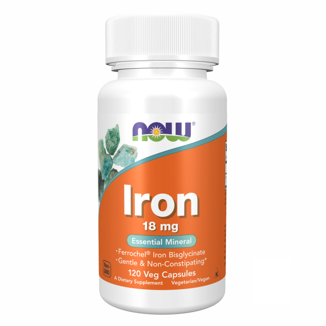 Залізо, Iron 18mg Ferrochel - 120 vcaps