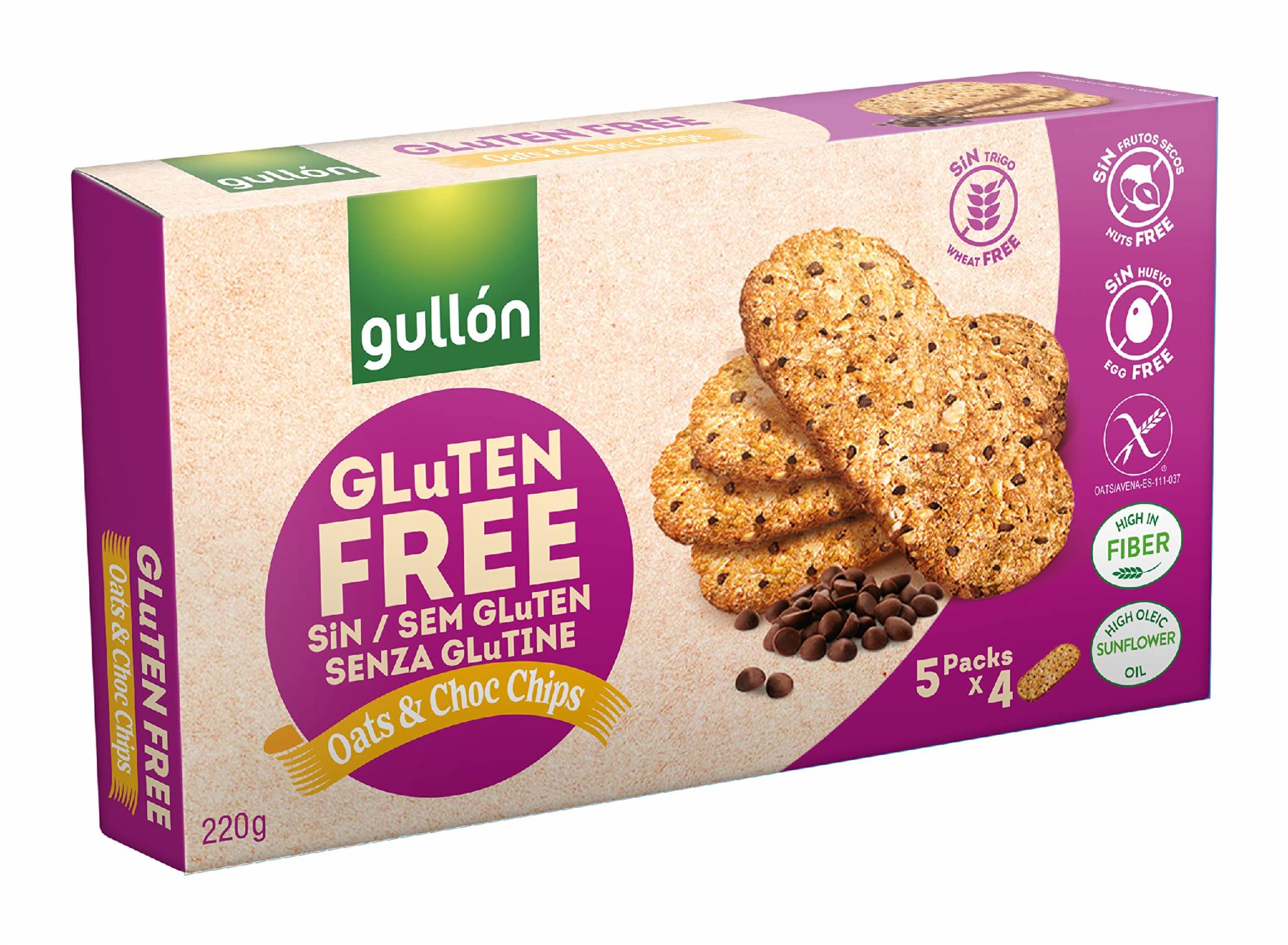 Печиво  без глютену вівсяне Gullon  Choc-Chips 220g