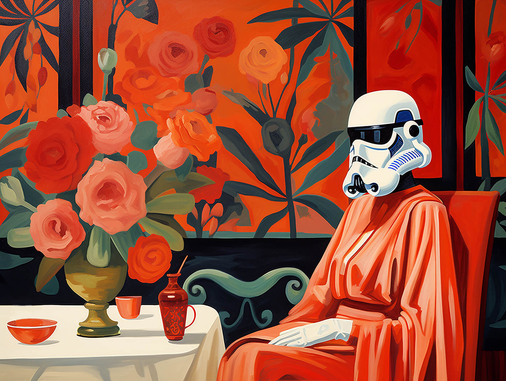 Clone trooper, 60x80 cm, original acrylic painting on canvas