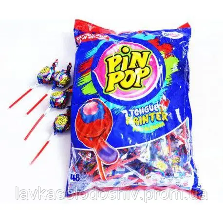 Льодяник Pin Pop фарбуючий язик
