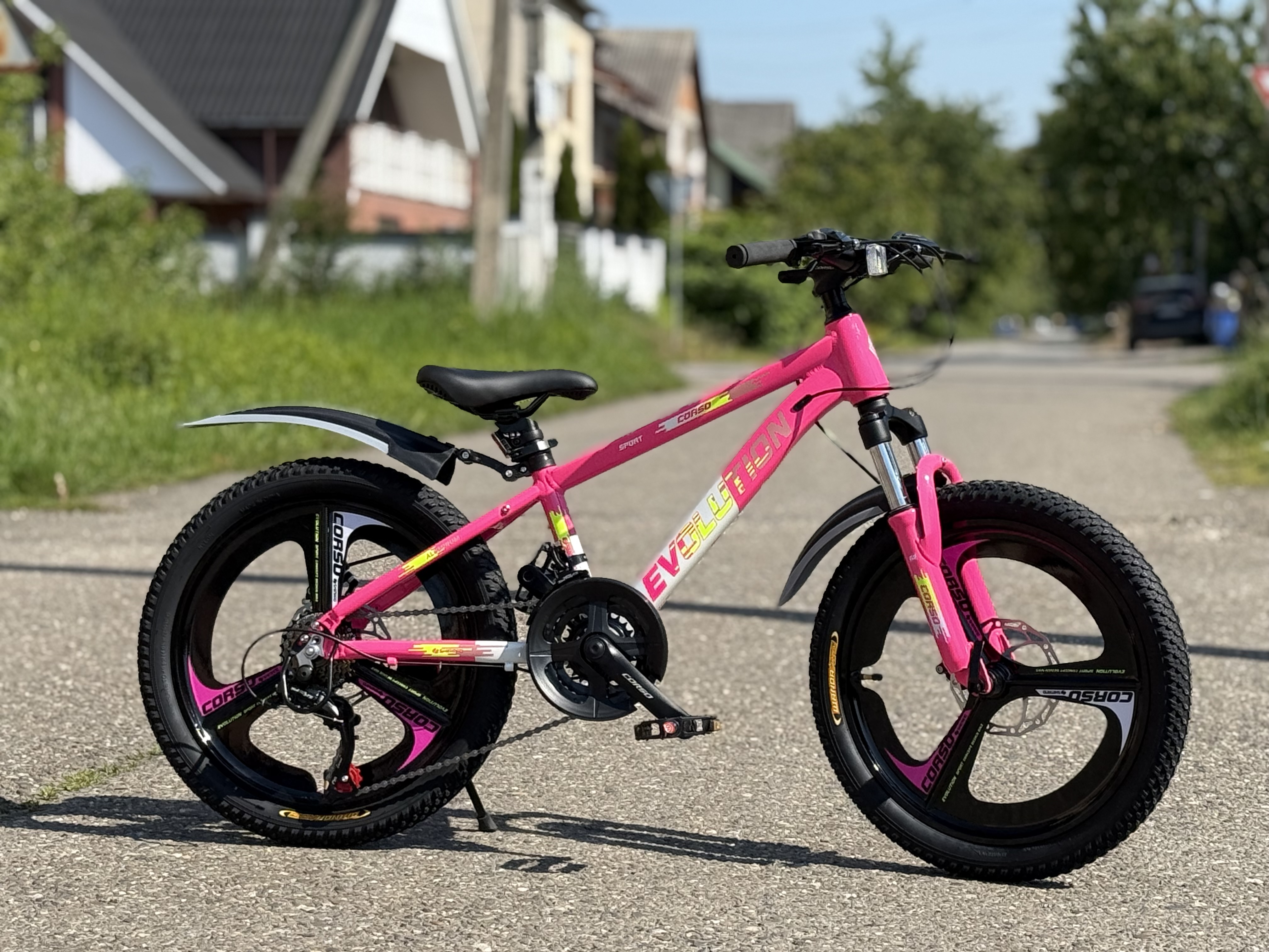 Дитячий спортивний велосипед 20 дюймів Corso Evolution алюмінієвий, литі диски