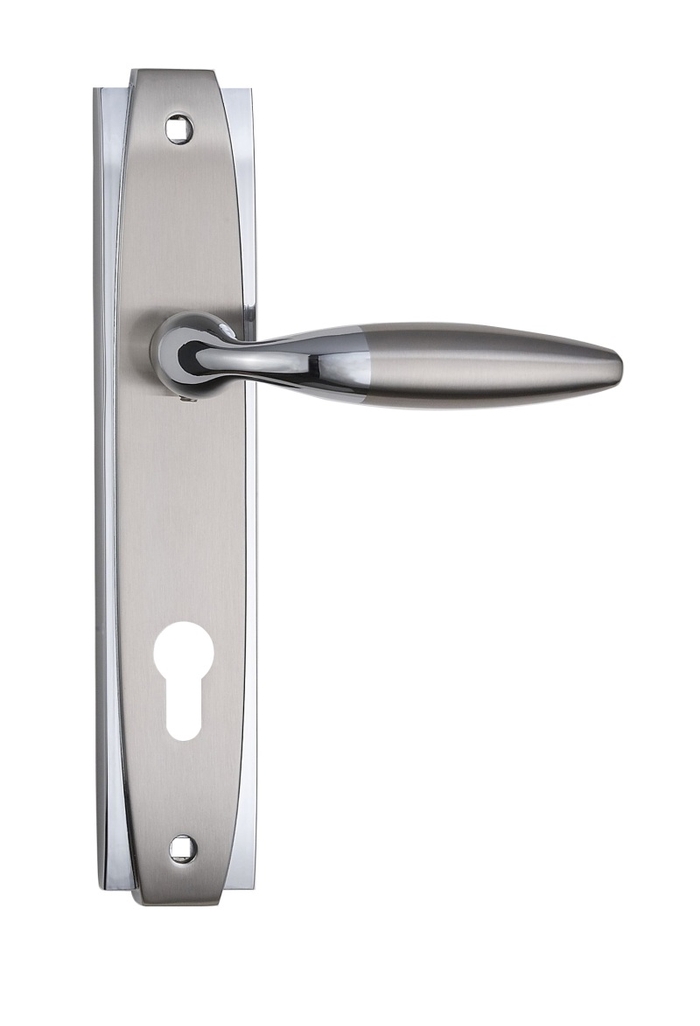 Дверна ручка на планці під ключ (85 мм) SIBA Setra, матовий нікель/хром