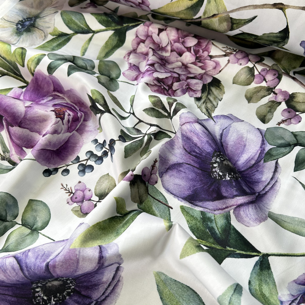 Тканина Сатин - Гортензія