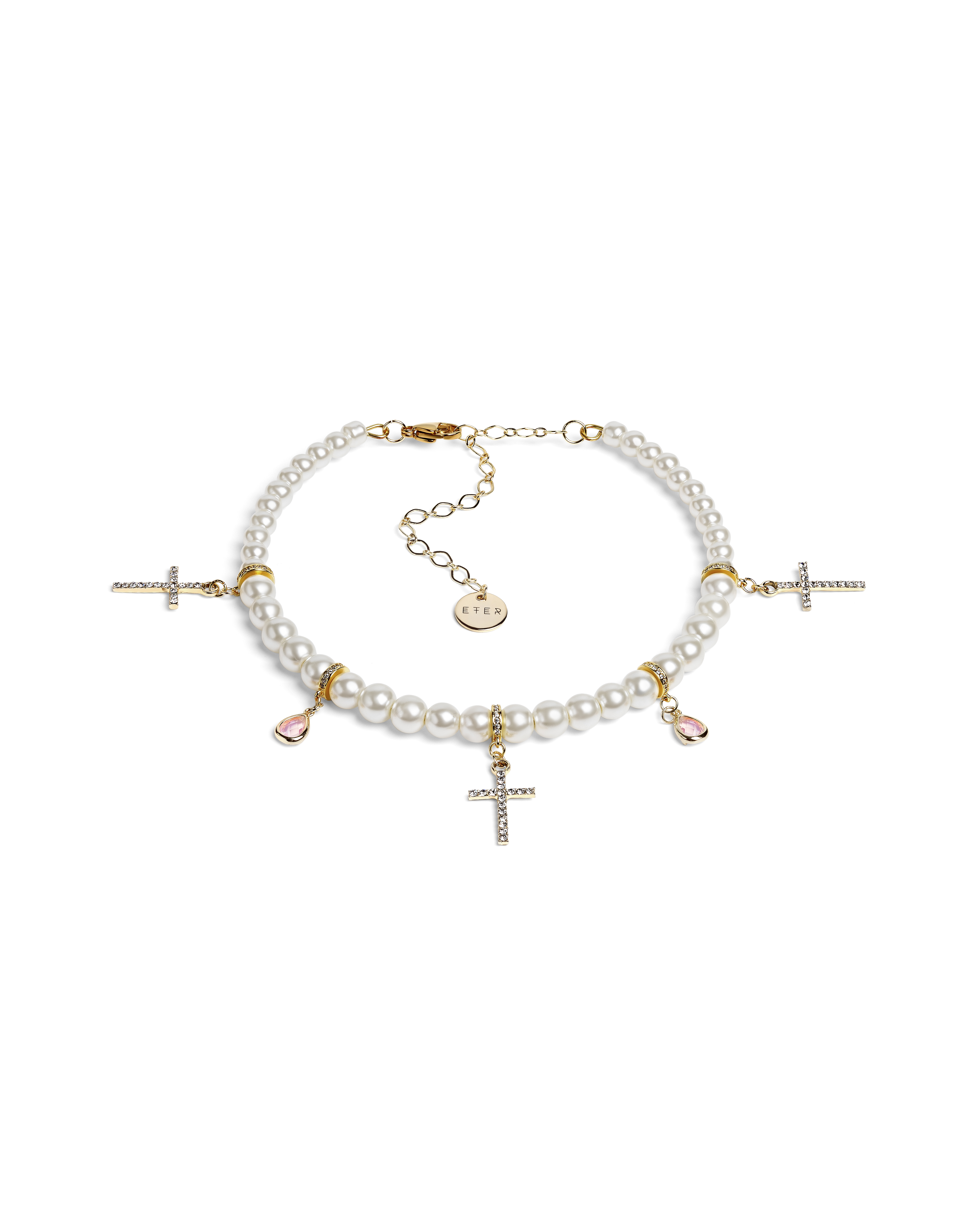 Massive Cross necklace Pink