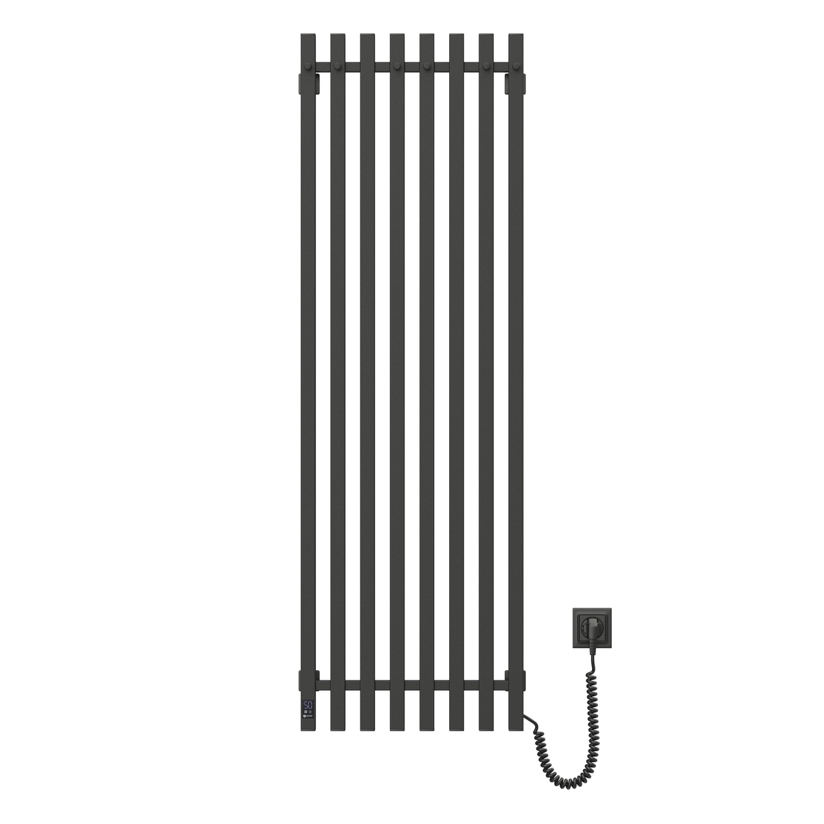 Рушникосушка електрична NAVIN Levante 450×1400 Sensor права, чорний муар