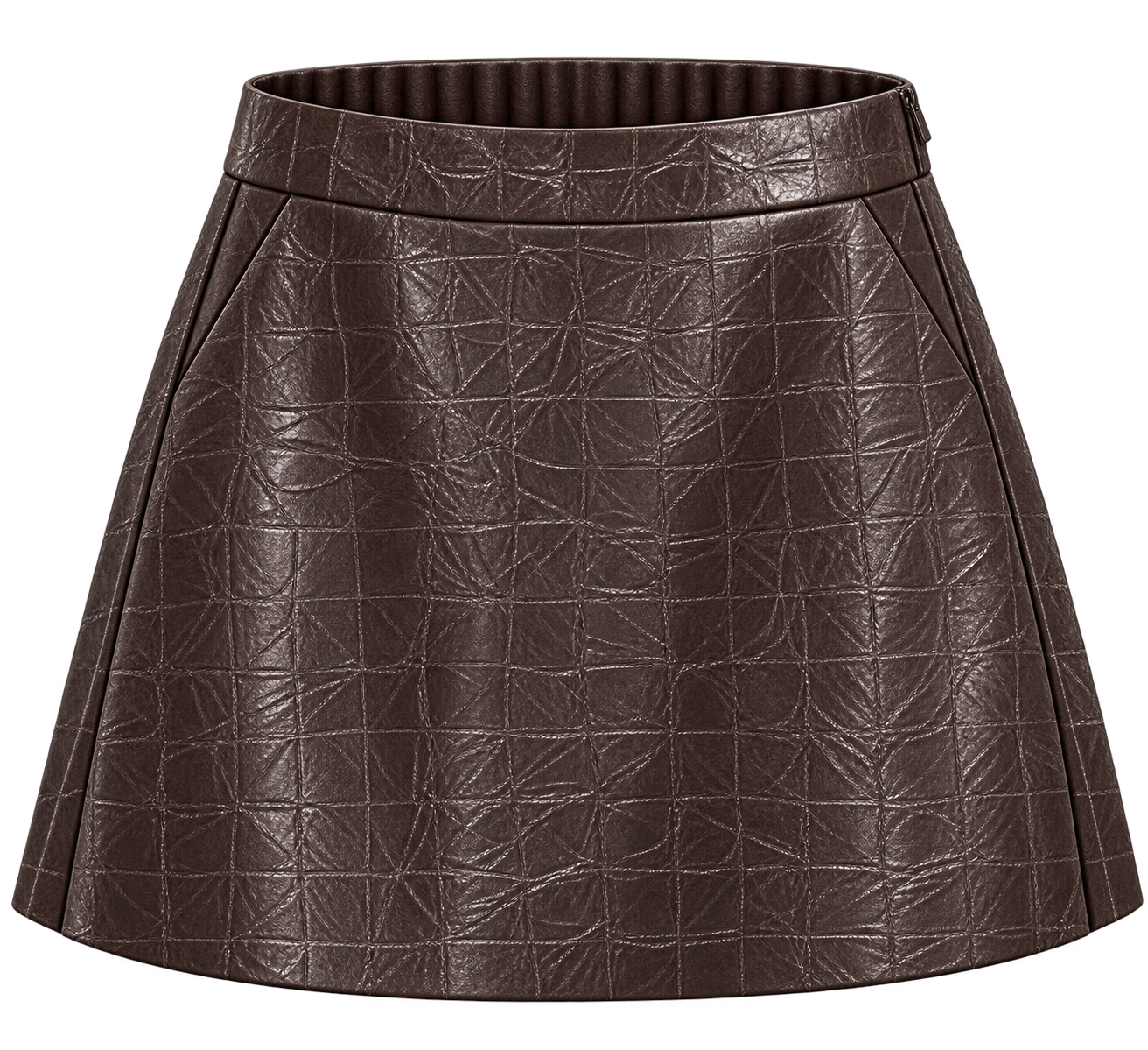 Crocodile Texture A-Line Skirt