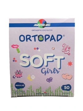 85×59мм.Ortopad Soft Regular Girls окклюдери дитячі очні пластирі 50шт+подарунок.