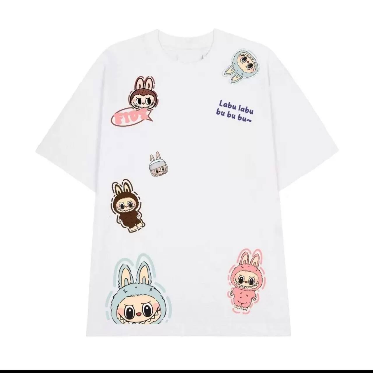 Футболка з Лабубу (Labubu) Oversize Біла