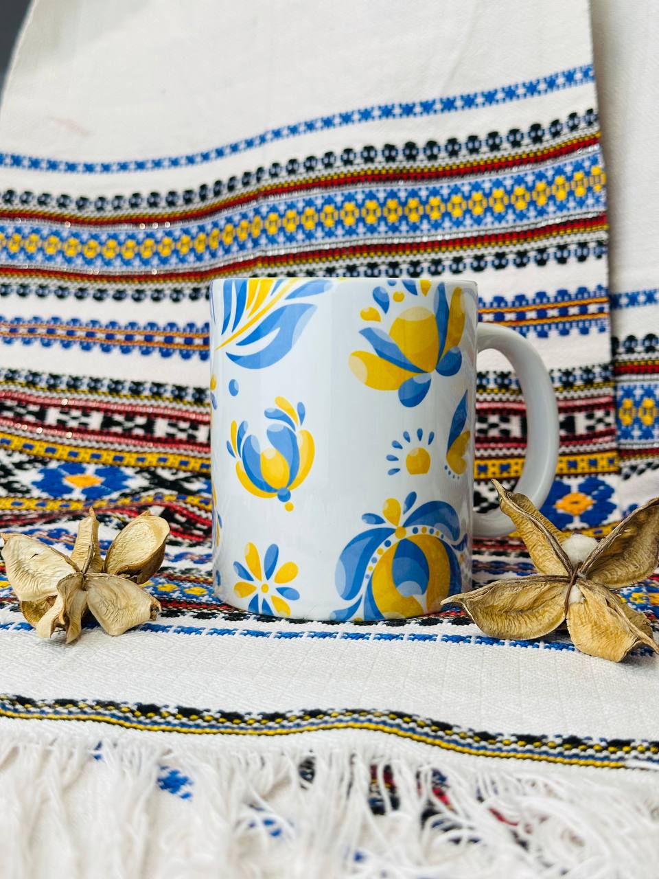 Чашка керамічна «Петриківка» | Mug en céramique "Petrykivka"